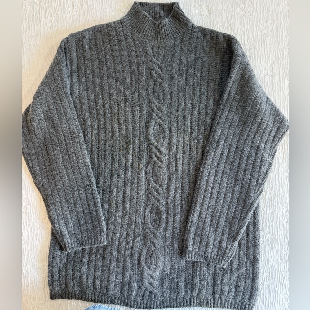 MARELLA Sweater Wool Gray cable knit size S - Picture 11 of 11